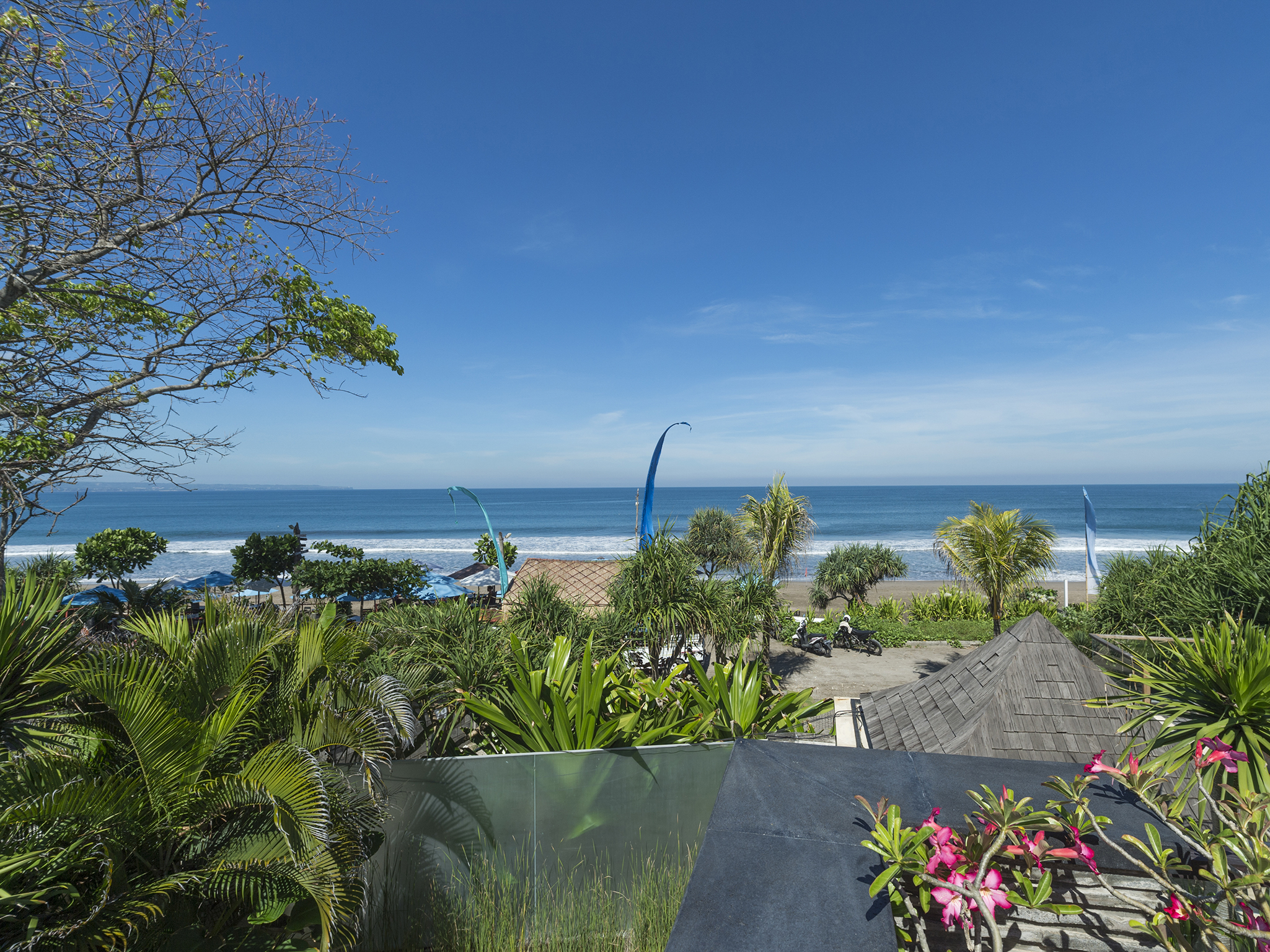 Villa Lega - Semi-aerial above the pool to the sea - Villa LeGa, Seminyak, Bali
